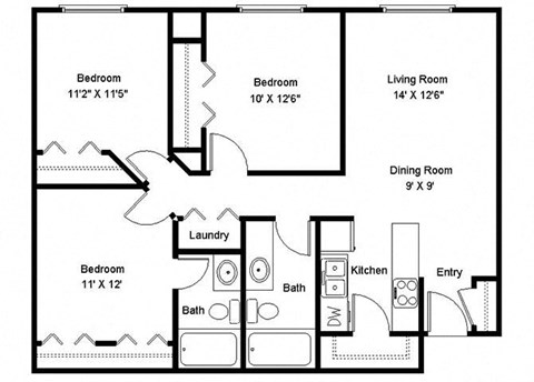 3 Bedroom Floor Plan